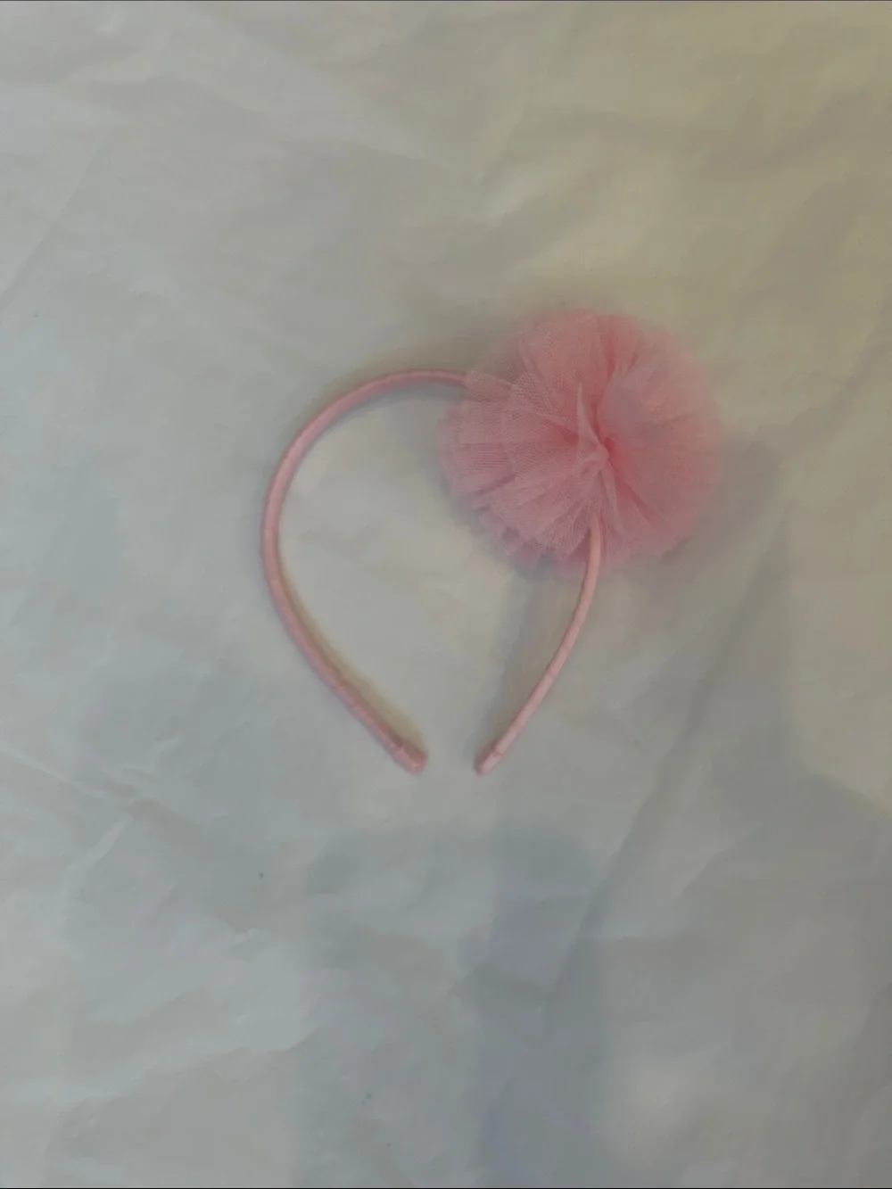 Gymboree Light Pink Tulle Pom Headband